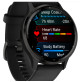 Venu 3 - Slate stainless steel bezel with black case and silicone band - 010-02784-01 - Garmin